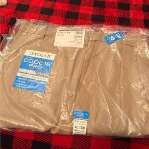 Haggar Classic Fit Tan Pants